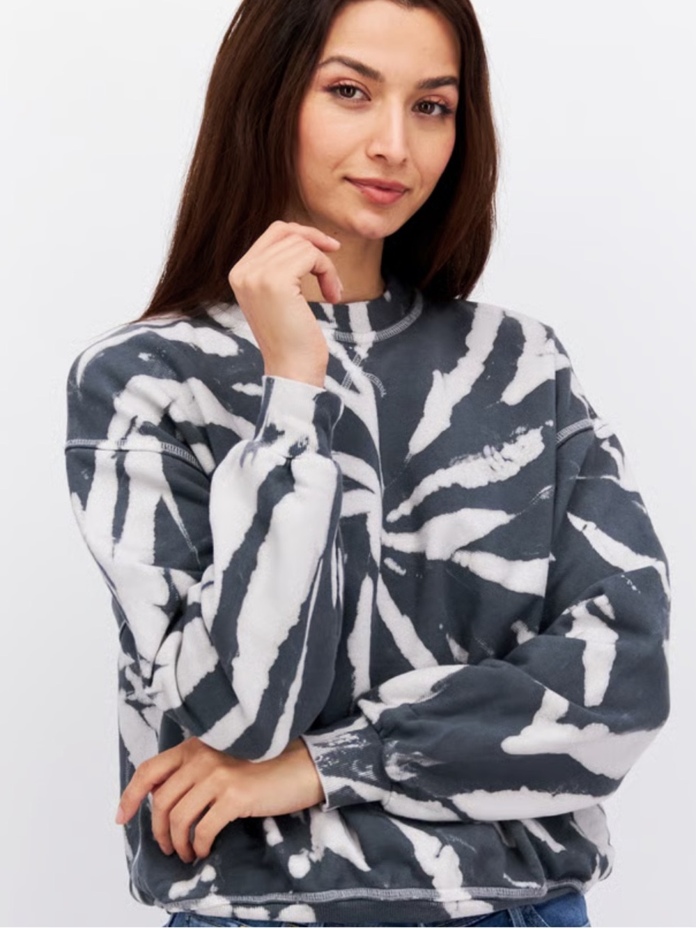 dippin daisy’s Women Crew Neck Tie Dye Drifter Sweatshirt,